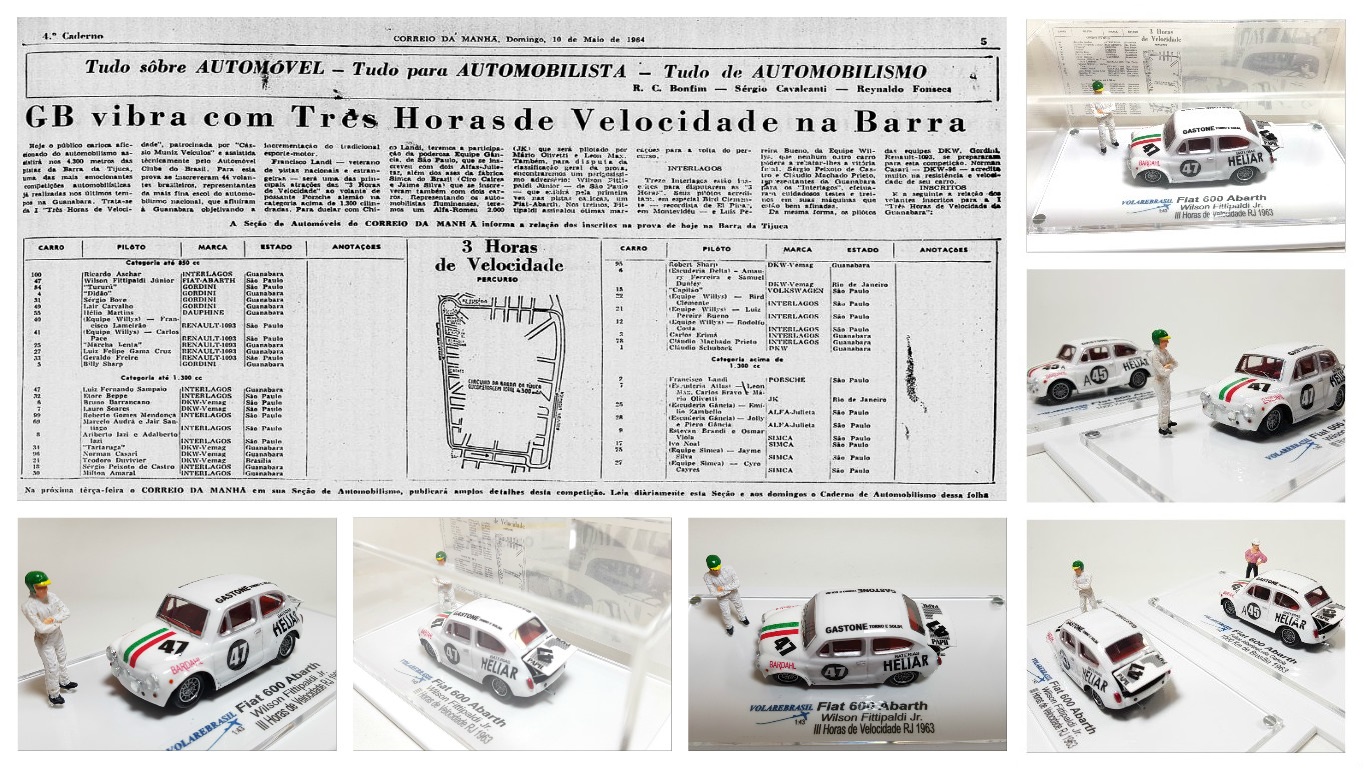 FIAT ABARTH 850TC (600D) WILSON FITTIPALDI - GP 3H VELOCIDADE RJ